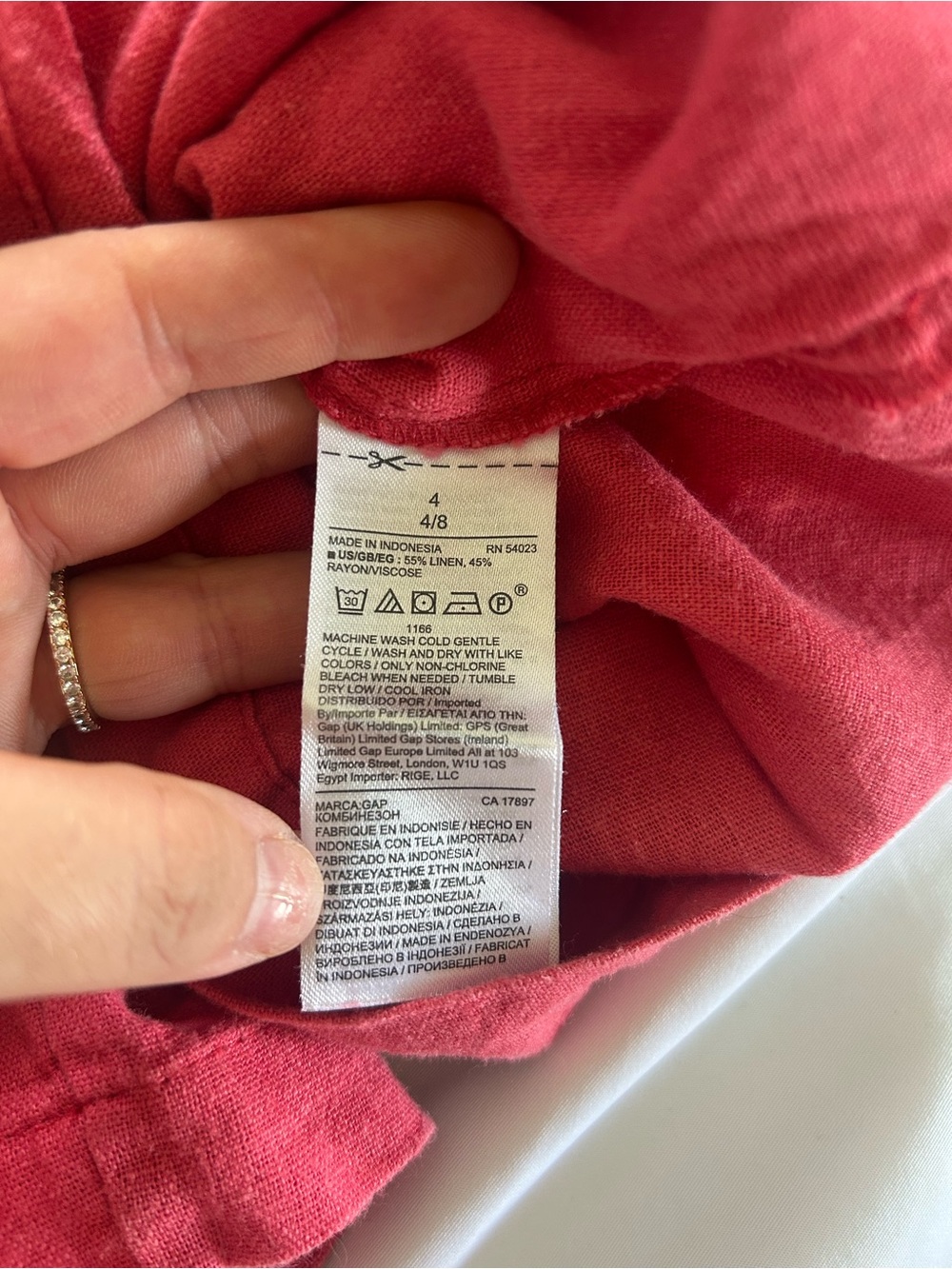 GAP Linen Blend Pink Romper - Picture 8 of 9